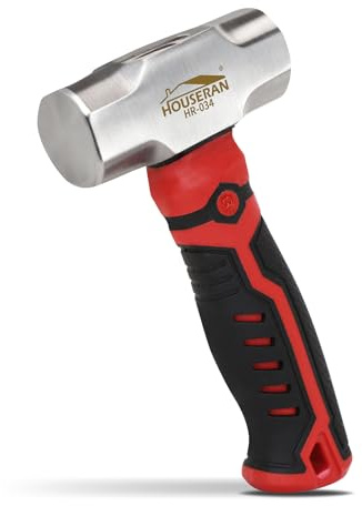 HOUSERAN Fäustel 1LB/473g Mini Vorschlaghammer für Abbrucharbeiten | Schwerer Stahlkopf, stabiler Griff, kompakt. Perfekt für Abbrucharbeiten, Demontage und schwere Handwerksarbeiten