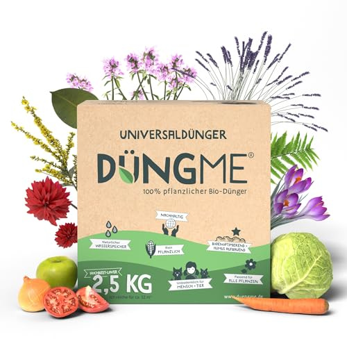 Bio-Universaldünger: Naturdünger für Garten & Haus mit Langzeitwirkung | Organischer Pflanzdendünger | Unbedenklich düngen | Einfache Anwendung, Tierfreundlich & Nachhaltig | Dünger von DüngMe – 2,5kg