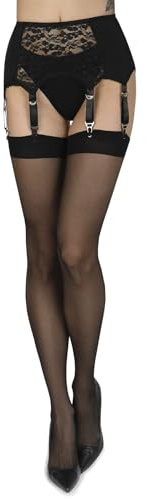 Annes styling Schlichte dünne Damen Strapsstrümpfe für Strapsstrumpfhosen für Strumpfhalter 20 DEN Schlichte