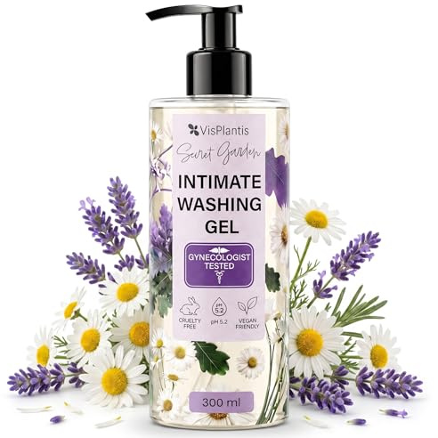 Vis Plantis Intim-Waschgel für Frauen mit Eichenrinde & Kamille – 300 ml erfrischende Intimpflege bei Reizungen und Rötungen, pH-ausgeglichenes Hygiene-Gel für den Intimbereich, für empfindliche Haut