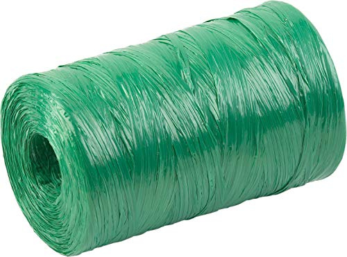 Meister Kunstbast 500 m – 1 Stück – Kunststoffmaterial – Witterungsbeständiger, reißfester Bastband in Grün für DIY, Dekoration und Garten