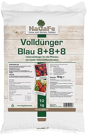 HaGaFe Volldünger Blau Blaukorn Universaldünger Rasendünger NPK Volldünger (10 kg (1 x 10 kg))