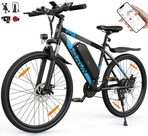 VARUN E Bike 27.5 Zoll mit APP, 48V 624 Wh Akku, bis zu 120 km, 21-Gangs | E-Bike Herren Damen mit 250W Motor, 5 PAS LCD Dispaly, Elektrofahrrad für Pendeln, Bergig, Ebike Mountainbike für Erwachsene