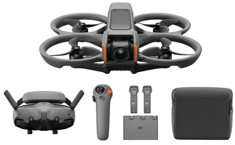 DJI Avata 2 Fly More Combo (3 Akkus), FPV-Drohne mit 4K-Kamera, 69 Minuten max. Flugzeit, Akrobatik auf Tastendruck, Kameradrohne mit Goggles 3 und RC Motion 3, mit Propellerschutz
