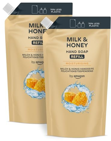 by Amazon Milk & Honey Handseife Nachfüllpack, 2 x 1000 ml