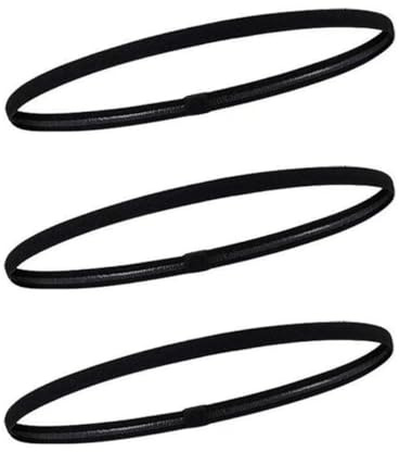 3 Stück Haarband Jungs Sport, Haarband Herren,Haarband Sport,Haarband Jungs Fussball Haarband Jungs,Elastisches Haarband rutschfeste Stirnbänder Haarbänder Damen Dünn-Schwarz