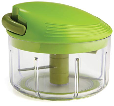 KUHN RIKON Pull Chop Universalhacker gross, grün, 0.75 L, schneidet Kräuter, Gemüse, Früchte und vieles mehr