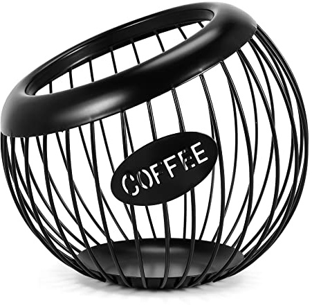 FutureHight Kaffeegal, Halter für K- und Espressotassen, Großvolumiger Organizer, Kapselaufbewahrungskorb aus Metall