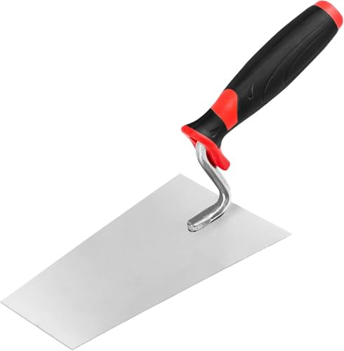 KOTARBAU Edelstahl Trapezkelle mm x mm Maurerkelle mit Gummigriff Stukkateurkelle Putzkelle Stukkateurspachtel unabdingbar für Mauererarbeiten