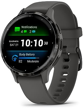Garmin Venu 3S 41mm – Fitness-Smartwatch, 1,2 AMOLED-Touchdisplay, bis zu 10 Tage Akkulaufzeit, 30+ Sport-Apps, Bluetooth Telefonie und Sprachassistenz, GarminMusic, GarminPay, Rollstuhlmodus