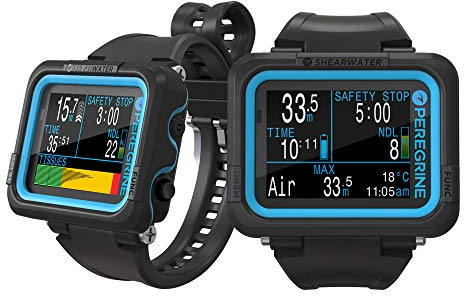 Shearwater Peregrine Air, Nitrox, 3 Gas Nitrox, Messgerät Handgelenk Computer - 3 OC Gase, Vibrationsalarme