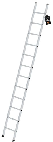 PROREGAL Sprossen-Anlegeleiter ohne Traverse | 12 Sprossen | Leiter, Teleskopleiter, Trittleiter, Bockleiter, Sprossen-Doppelleiter
