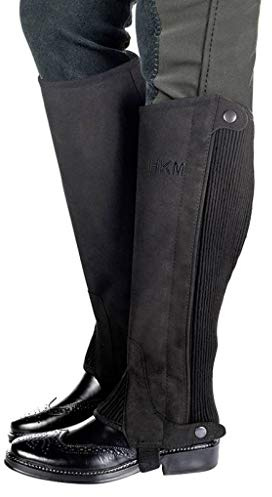 HKM Erwachsene Hkm 9857 Reitletten Beinchaps Minichaps Kinder 4-12 Unisex Xs-xl Reitchap, Schwarz, XL-39 EU