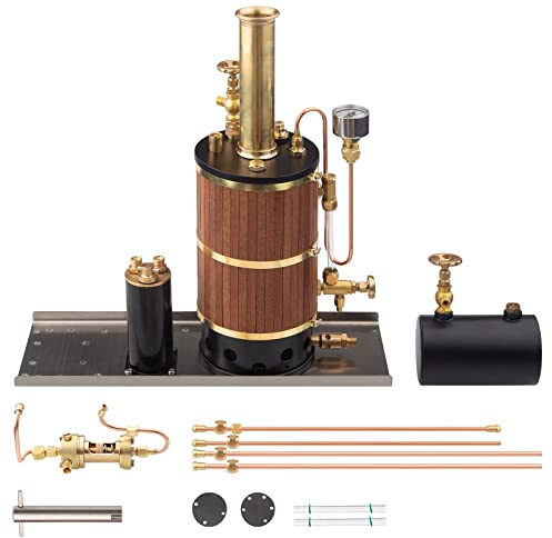 BAUBAUPLAY Stirlingmotor Bausatz, Vertikaler Kessel Dampfkessel Modell für Schiff Dampfmaschine Modell Motor Bildung Wissenschaft Kit Spielzeug