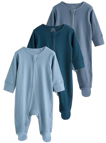 NEXT Baby Jungen Bestickte Schlafanzüge, 3er-Pack