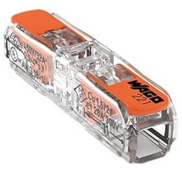 Wago 221-2411 Durchgangsverbinder mit Hebel für alle Leiterarten max. 4mm² (20 St.)