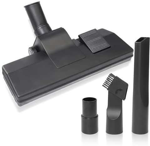 Universal Staubsaugerbürste mit Adapter und 2 Düsen - Kompatibel mit 32-35mm Staubsaugern für Hartböden und Teppiche mit Siemens, Bosch, AEG, Miele, Philips (Düse: 27 × 21 × 6 cm)