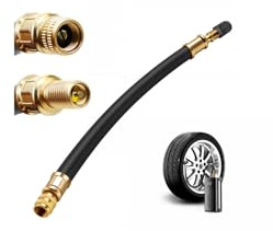 Autoventil Verlängerung, Ventilverlängerung Autoventil 360 Grad, Gummi Ventil Verlängerung, 210mm mit Kappen Reifenventilverlängerung für Xiaomi E Scooter LKW Auto Motorräder Ventiladapter Fahrrad