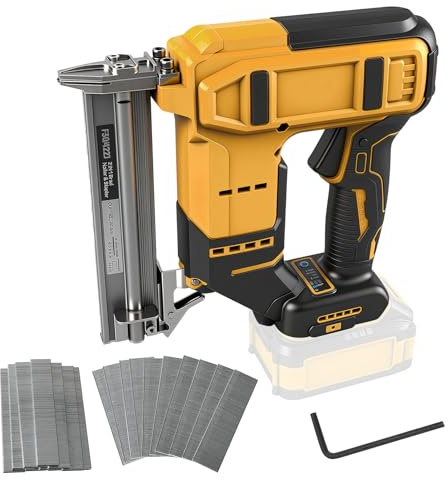 Schnurloser Brad-Nagler für Dewalt 18V 20V Akku, 2-in-1 schnurloser Nagel-Klammerpistole, 18GA Akku-Hefter-Nagler mit 1000 Nägeln und 1000 Klammern für Heimwerken & Holzarbeiten