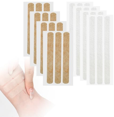 Wundverschlussstreifen Hautverschlüsse Strips 24 Stück Wundnahtstreifen Klammerpflaster 100 x 12 mm Klebebandagen Pflaster für Erstehilfekit