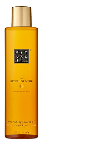 RITUALS Duschöl von The Ritual of Mehr, 200 ml – Mit Süßorange & Zedernholz – Energiespendende & Stimulierende Eigenschaften mit Vitamin C