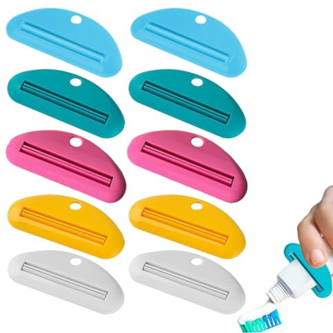 MOLZINY 10 Stück Tubenquetscher Zahnpastatube Quetschspender Tubenausdrücker Tubenpresse Zahnpasta Ausdrücker für Zahnpasta Schuhcreme Haarfärbemittel Handcreme