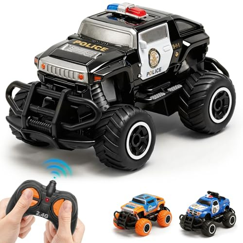 Pup Go Polizeiauto Ferngesteuert mit Licht, ferngesteuertes Auto ab 3 4 5 6 Jahre, Spielzeug Mädche Jungen für Kinder ab 3 Jahren