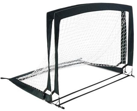 Amazon Basics Pop-up-Fußballtor Fiberglasrahmen Allwetter-Netz Tragetasche für Training im Garten