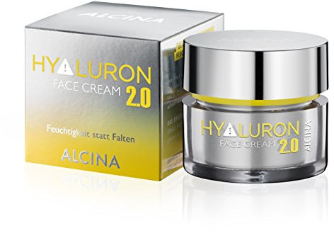 ALCINA Hyaluron 2.0 Face Cream - 1 x 50 ml - 3D-Anti-Aging-Effekt - Füllt Feuchtigkeitsdepots & glättet die Haut - Spürbar pralleres Hautbild - Für trockene, dehydrierte Haut - Mit Hyaluronsäure