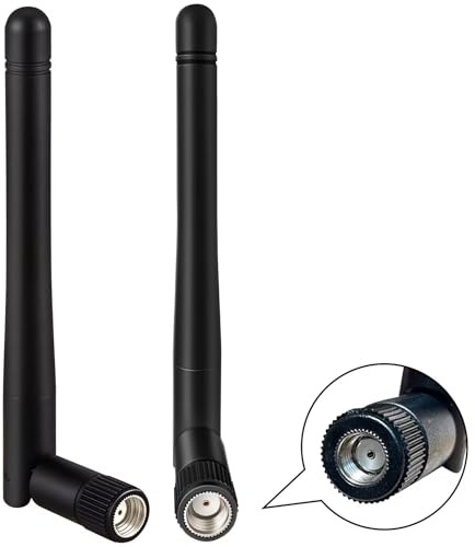 KHIYQILO WiFi Antenne Dualband 2,4GHz 5,8GHz MIMO 3dBi RP-SMA Stecker 2er-Set Antenne für WLAN Router und Drahtlose Netzwerkkarte