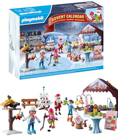 PLAYMOBIL | Adventskalender für Kinder| Ausflug auf den Weihnachtsmarkt | winterliches Abenteuerspielzeug | Mit bunten Figuren und Accessoires| Ab 4 Jahren | 71472