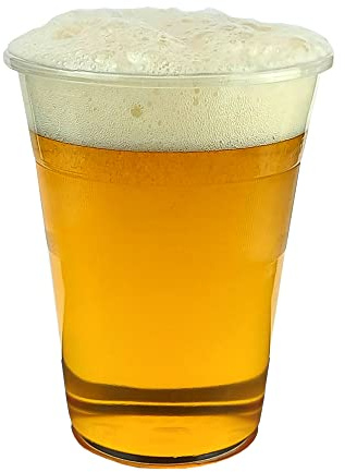 Gastro-Bedarf-Gutheil 100 Trinkbecher, Plastikbecher 0,3 l Transparent mit Füllstrich Bierbecher