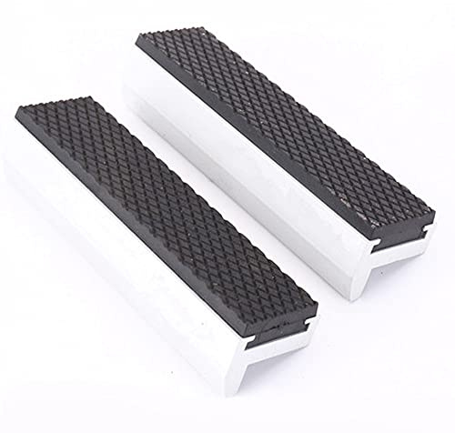 2pcs Schraubstock Schutzbacken, Extra Weiche Backe Zubehör für Schraubstock drehbar mit Spannbacken Breite,backenschoner schraubstock mit Magneten für Maschinenschraubstock,Tigerzangenzubehör 125mm