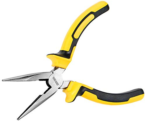 DOWELL 6-Zoll-Spitzzange Spitzzange mit Drahtschneider Nickel-Chrom-Stahlkonstruktion Professioneller Griff