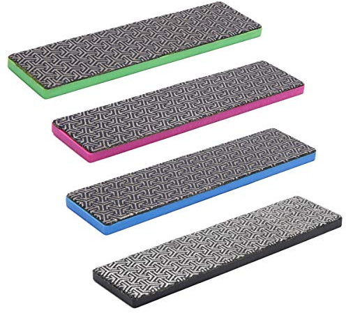 SkinStar Diamantfeilen Racing Set 100x25 4 Körnungen Ski Snowboard Feile | Racing-Serie, vier Körnungen für den kompletten Ablauf, monokristalline Oberfläche, ohne Öl, 100 x 25 mm