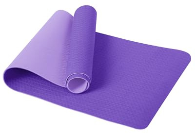 Good Nite Gymnastikmatte Yogamatte Fitnessmatte Rutschfest Trainingsmatte Sport Turn Matten Pilates Matte Bodenturnmatte Mit Tragegurt 183 x 61 x 0.6 cm(Dunkelviolett/Hellviolett)