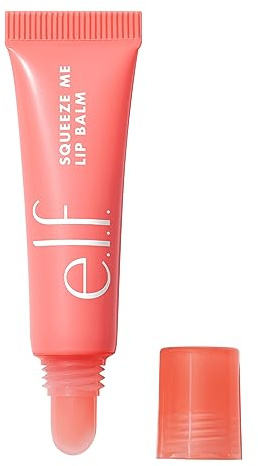 e.l.f. Squeeze Me Lip Balm, feuchtigkeitsspendender Lippenbalsam für einen Hauch von Farbe, mit Hyaluronsäure, Vegan & Tierversuchsfrei, Strawberry