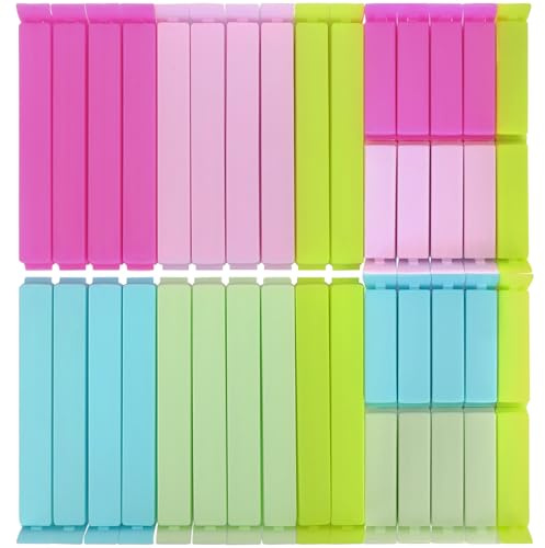 Verschlussclips, 40 Stück clips für tüten，6CM/11CM Verschlussklammern Clips, Bunte Klammern für Tüten, Wiederverwendbar Tütenclips für Verpackung Süßigkeiten Snacks.