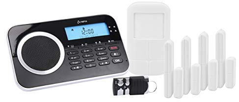 Olympia Alarmsysteme Protect 9761 | Alarmsystem für Wohnung & Haus | Bewegungsmelder, Türsensoren & Fernbedienung | Schwarz