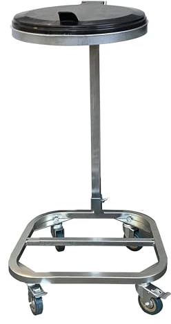 QUICK STAR Müllsackständer mit Deckel und 4 Rollen | Metall Müllsackhalter 120 Liter | Stabiler Müllsack Ständer - Verzinkter Stahl | Müllbeutelhalter Gelber Sack 120L | Mobiler Abfallbehälter