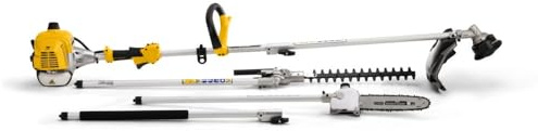 Stiga Benzin Multitool MT 330-5 in 1 (700W), Trimmer, Heckenschere, Kettensäge, Teleskopstange