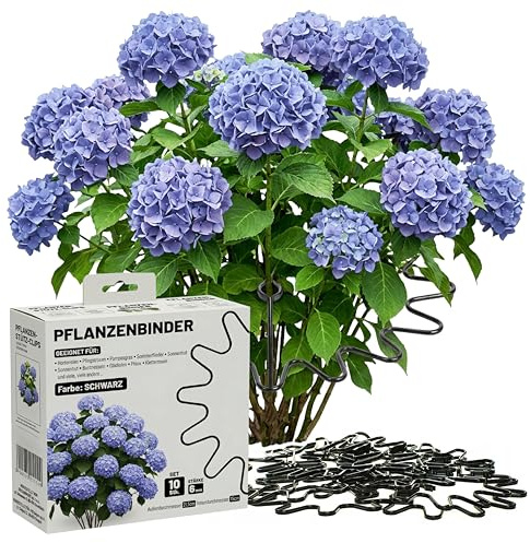 ARPON Staudenhalter rund 10 Stück – Einstellbare Blumenstütze & Pflanzenstütze Ø 21,5 cm – Ideal als Hortensien Stütze, Strauchstütze, Staudenstütze & robuster Blumenhalter im Garten