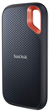 SANDISK Extreme Portable SSD 500 GB (tragbare NVMe SSD, USB-C, bis zu 1.050 MB/s Lesen, bis 1.000 MB/s Schreiben, Wasser- und staubbeständig) Schwarz