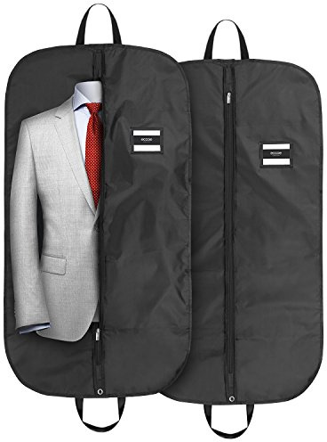 ecooe 2 x Schwarz Kleidersack Verdickt Polyester Kleiderhülle 110X60cm