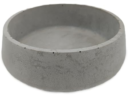 Generisch Betonschale | Deko Schale aus Beton | Handgefertigt | Moderne Deko | Blumentopf Schlüsselschale Pflanzentopf (Rund) (Betongrau ø185x60mm)