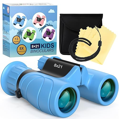 Kizplays® Fernglas für Kinder, 8x21 Ferngläser Klein | HD-Qualität, Augenschutz & leicht. Ideal für Vogelbeobachtung, Wandern & Camping Geburtstag Spielzeug