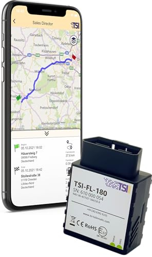TSI Automatisches KI-Fahrtenbuch mit GPS-Ortung/OBD2 (12 Monate)