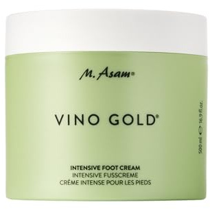 M Asam VINO GOLD Intensive Fuß-Creme (500 ml) – erfrischend & für die Regeneration rauer Füße, Verbesserung der Durchblutung mit Rosskastanien-Extrakt, intensive Feuchtigkeitsspende, vegane Fußpflege