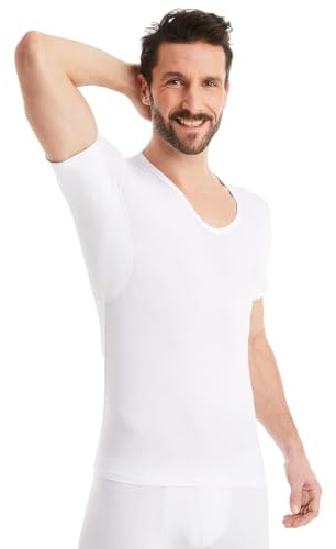FINN Anti-Schweiß Shirt Herren mit V-Ausschnitt und integrierten Achselpads | Unterhemd gegen starkes Schwitzen mit garantiertem Schutz vor Schweißflecken und Schweißgeruch