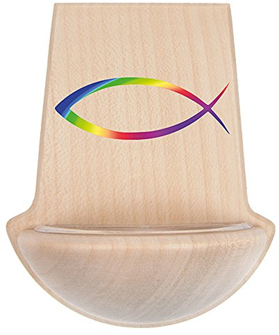 Fritz Cox Weihbecken aus Holz mit REGENBOGEN-Fisch